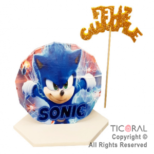 ADORNO SONIC GOMA EVA FELIZ CUMPLEA�OS X 1